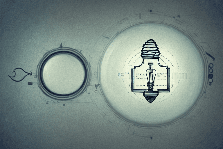 Various symbolic items such as a lightbulb (for ideas)