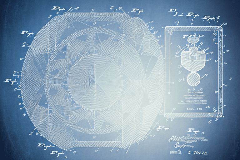 A diverse collection of patents symbolized by different shapes and colors