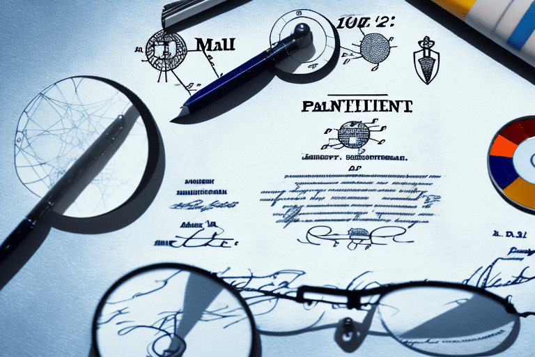 A unique patent document under a magnifying glass