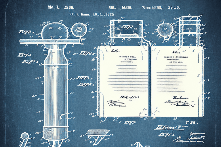 A patent document alongside an open book representing the mpep (manual of patent examining procedure)