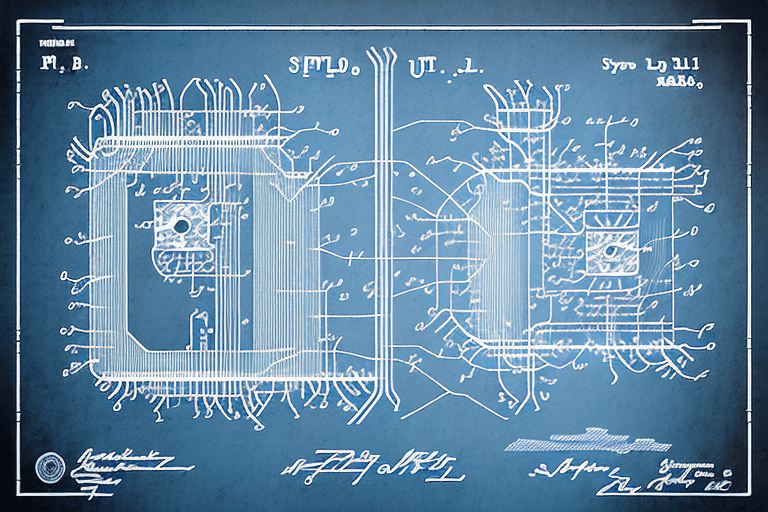 A circuit board with a split down the middle