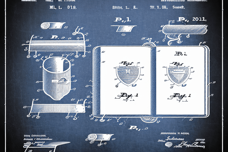 A patent document symbolically protected by a shield