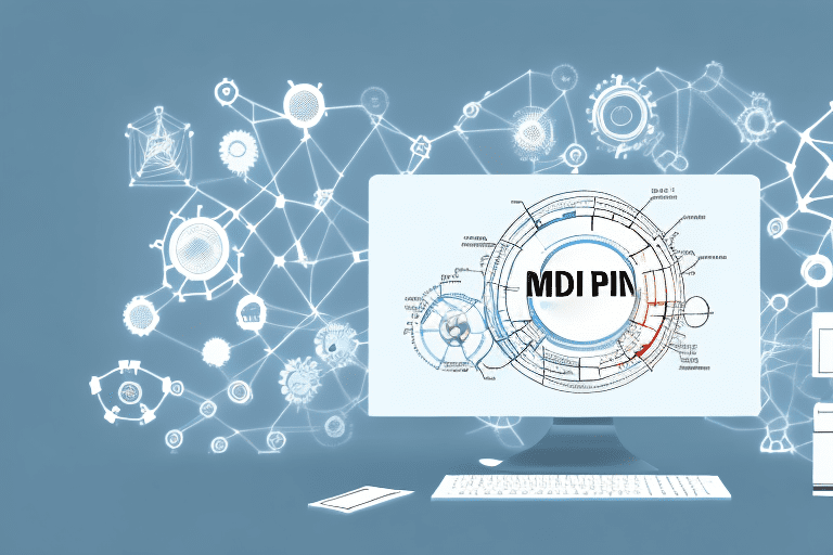 A digital desktop with various application icons