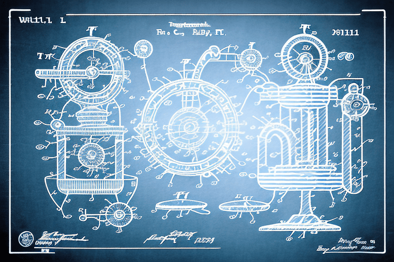 Various intellectual property symbols such as a patent