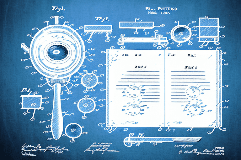 A patent document inside a box