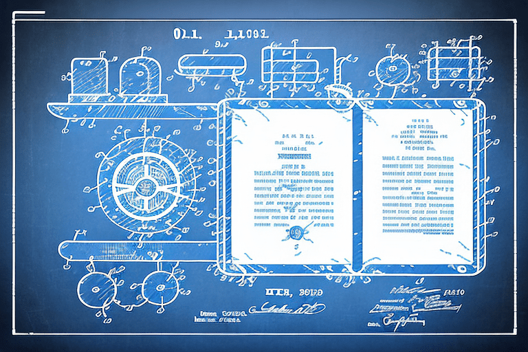 A digital device displaying a patent document