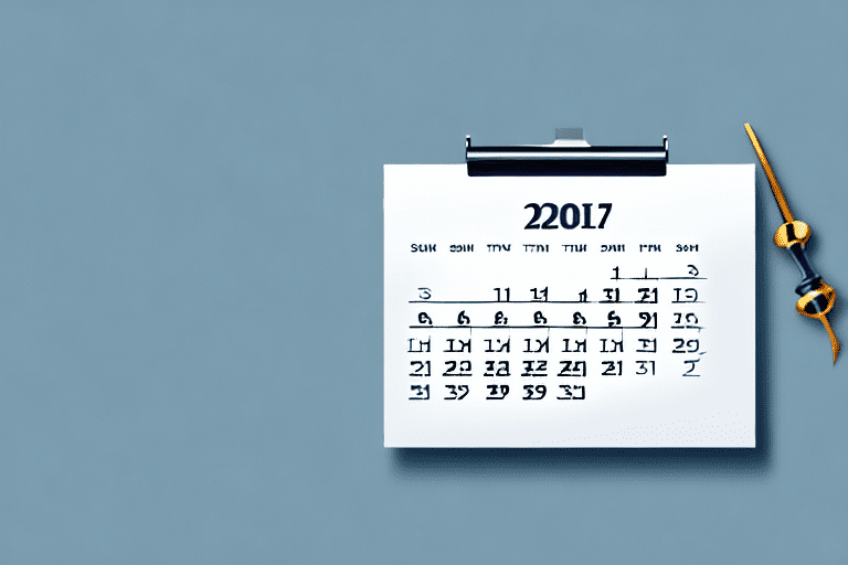 A calendar with highlighted dates and a gavel resting on top