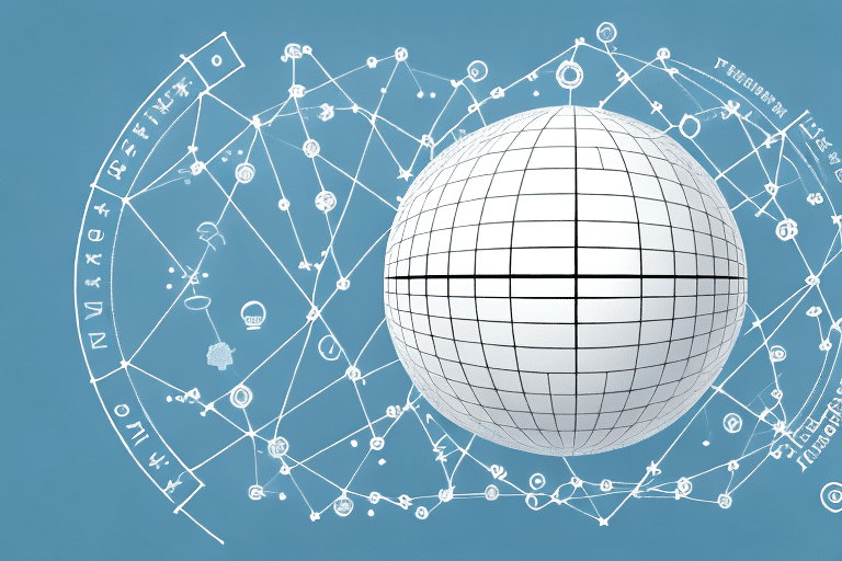 A globe with different intellectual property symbols like a patent