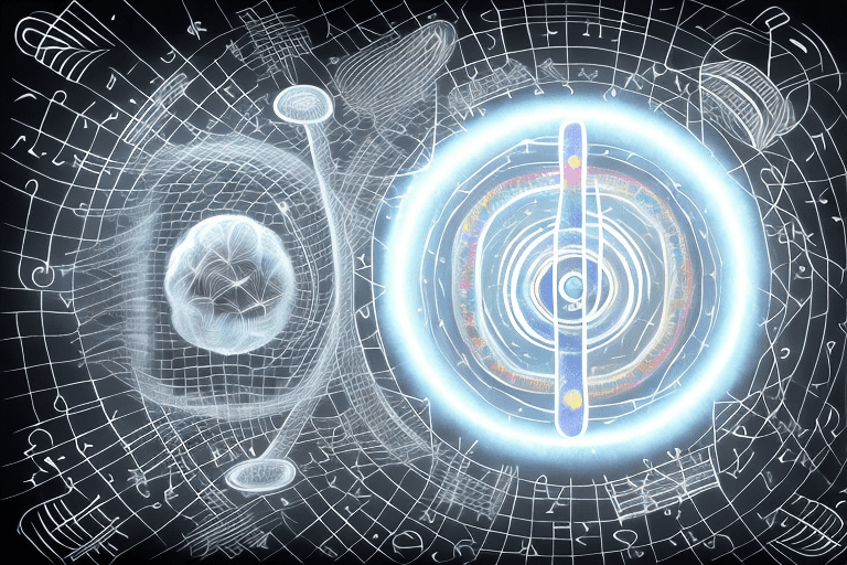 Various abstract symbols representing different types of intellectual property such as a light bulb (for ideas)