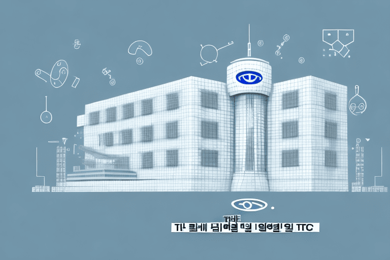 The korean intellectual property office building with various intellectual property symbols like a patent