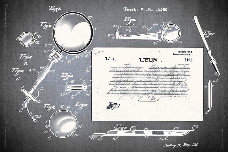 A patent document being left behind on a vintage desk