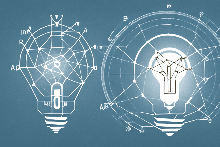 A lightbulb (representing an idea) inside a padlock (representing protection)