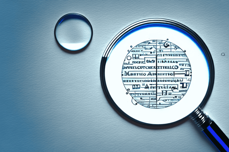 A magnifying glass examining a patent document