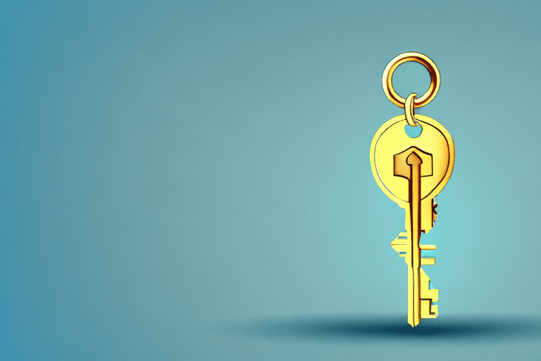 A golden key symbolizing the 'priority claim' unlocking a safe in the shape of a brain