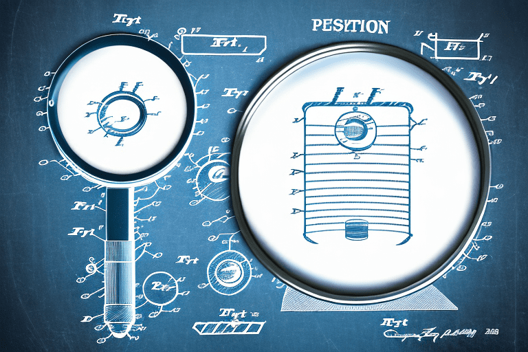 A patent document with a magnifying glass hovering over it