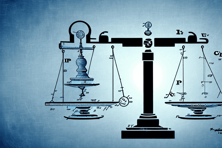 Various intellectual property symbols such as a patent