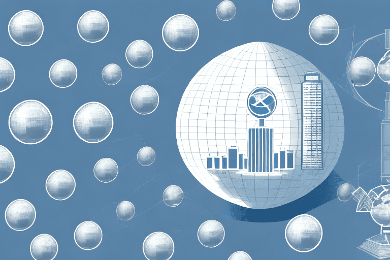 A globe with various office buildings symbolizing different receiving offices