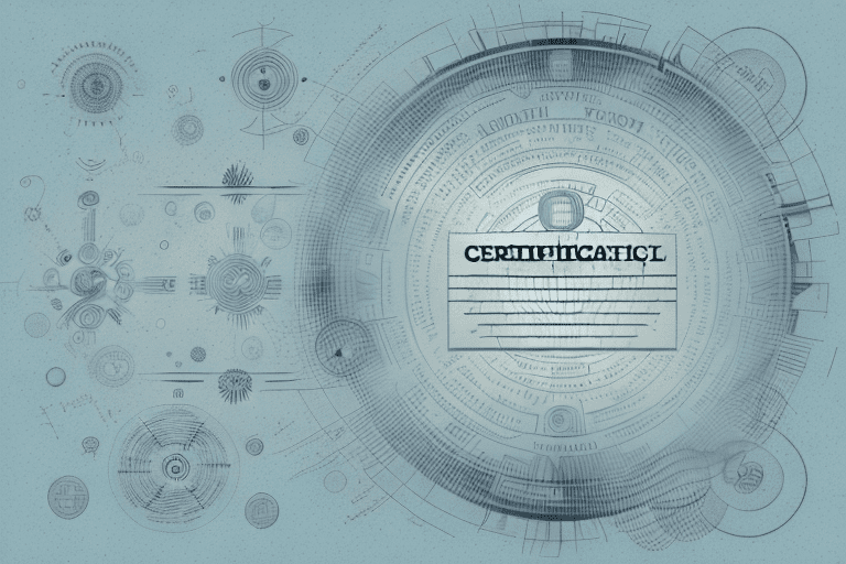 A certificate with a postal stamp and a radio wave symbol