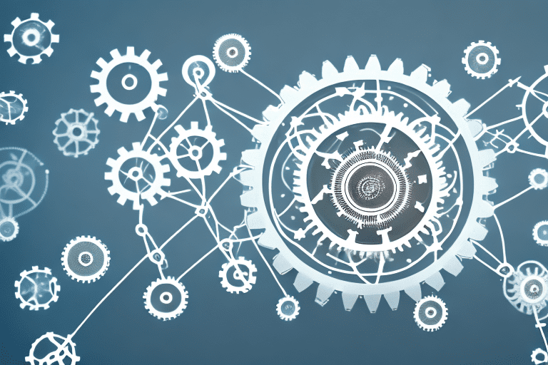 A complex network of interconnected gears and cogs