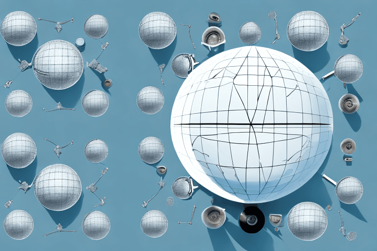 Two distinct magnifying glasses hovering over a globe