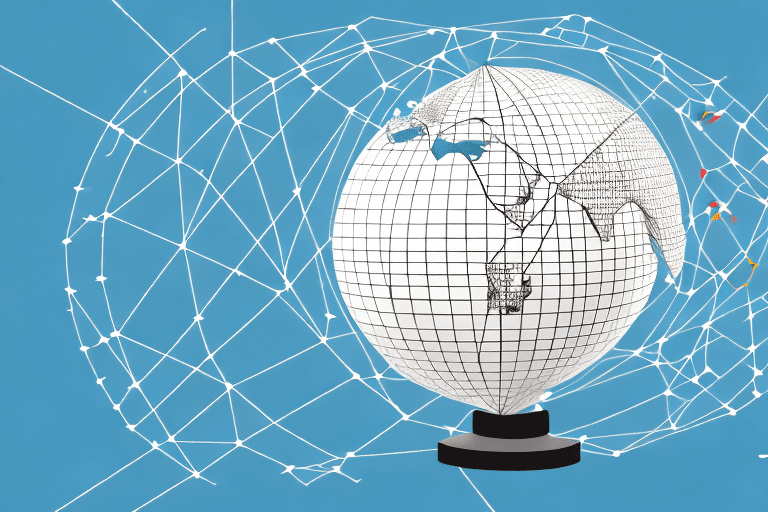 A globe with different countries highlighted