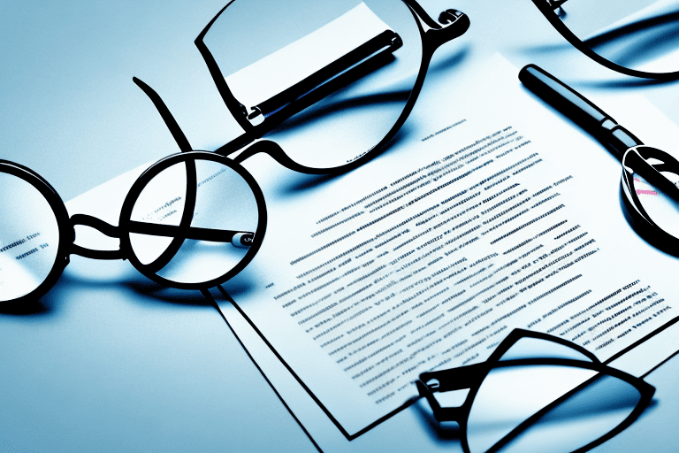 Two distinct magnifying glasses examining different aspects of a legal document