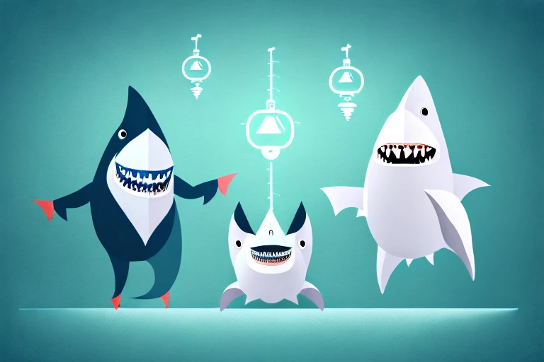 A menacing troll and a shark