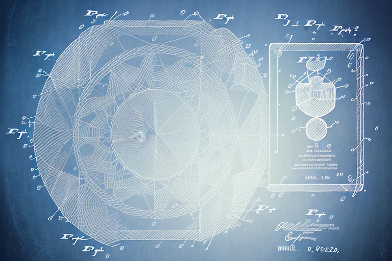 A diverse collection of patents symbolized by different shapes and colors
