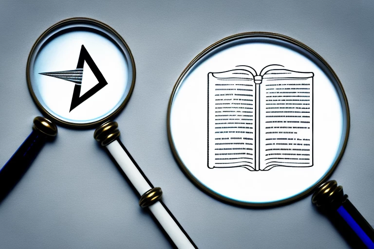 A magnifying glass focused on a patent document