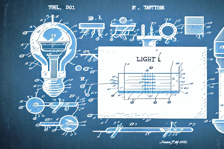 A patent document under a magnifying glass