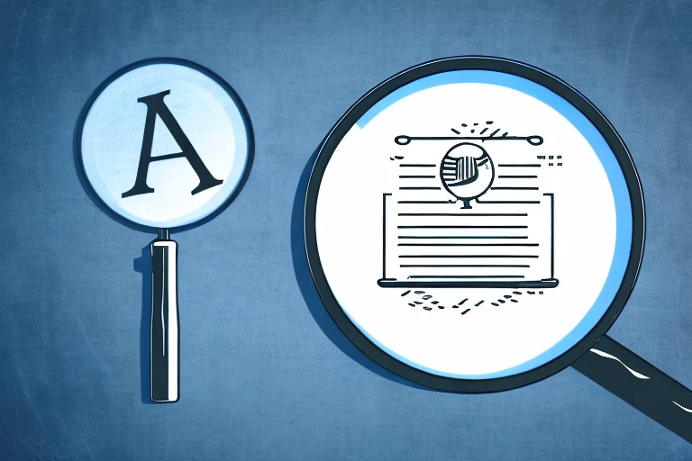 A magnifying glass hovering over a computer software code
