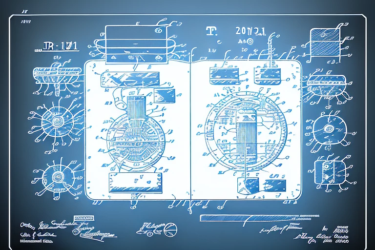 A symbolic representation of a patent document