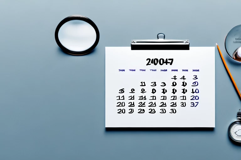 A calendar with important dates marked