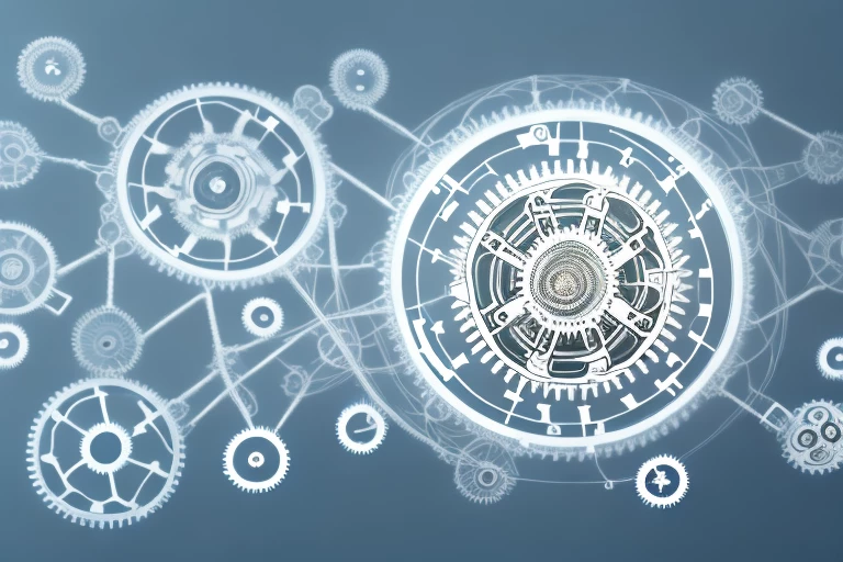Three interconnected gears