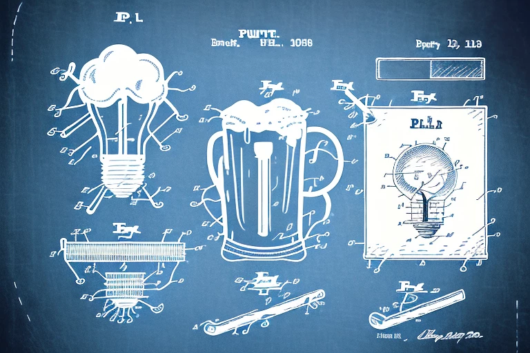 A pub and a patent document side by side