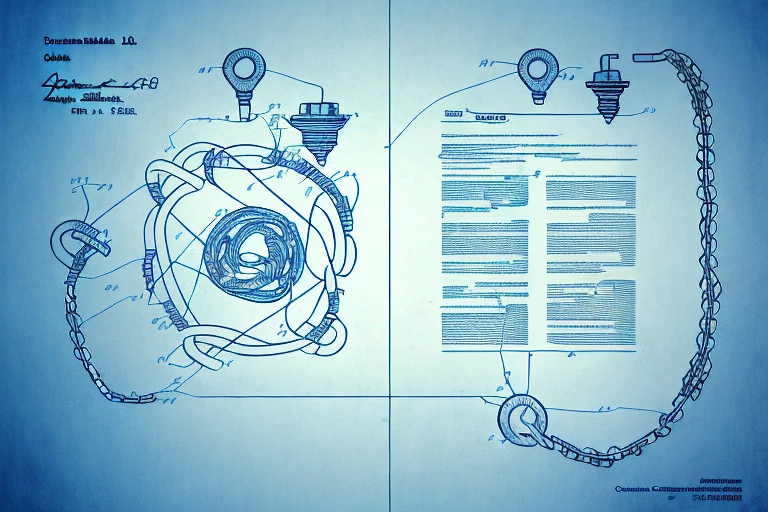 A pair of intertwined patent documents