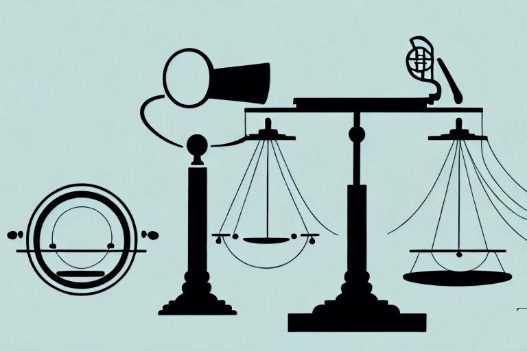 A balanced scale with a phonograph on one side and a document (implying a treaty) on the other