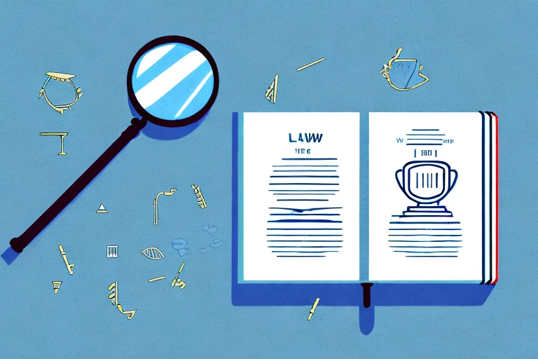 A stack of law books