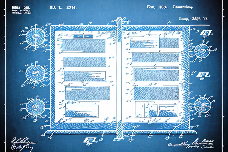 A patent document partially overlapped by another document