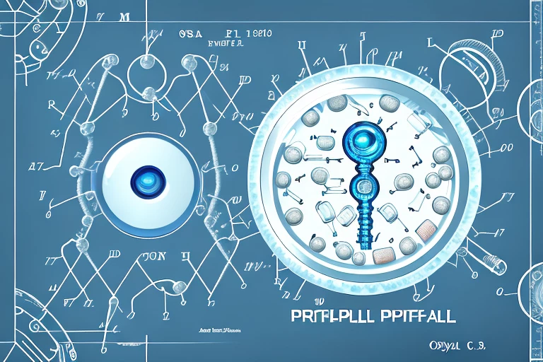 A stylized version of a pharmaceutical pill with a keyhole in it