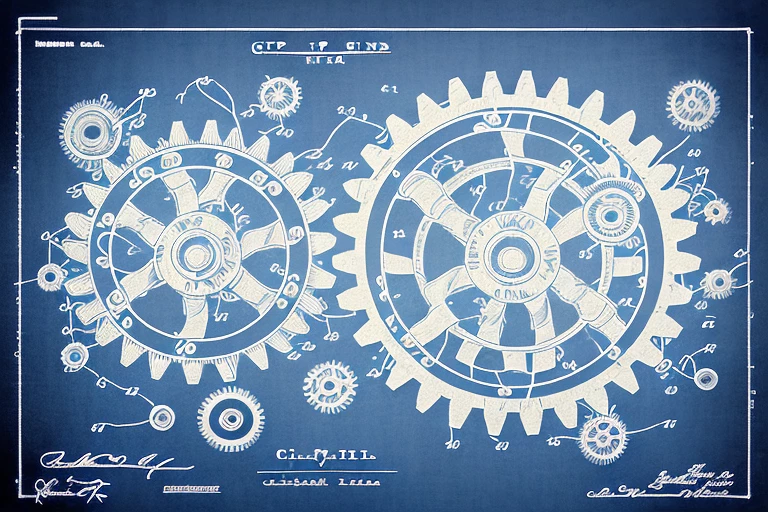 Two intertwined gears